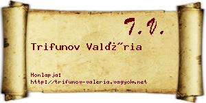 Trifunov Valéria névjegykártya